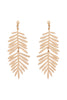 METAL LEAF DANGLE DROP EARRINGS