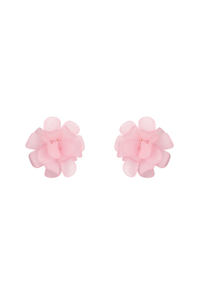 HDE3889 - ACRYLIC FLOWER PETALS POST STUD EARRINGS