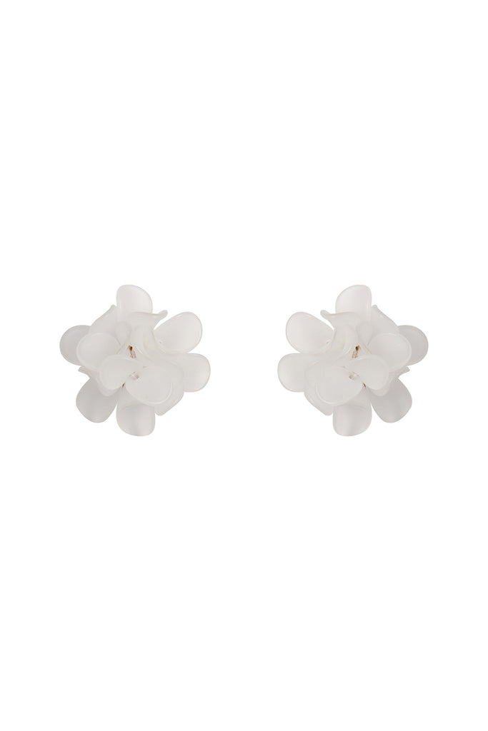 HDE3889 - ACRYLIC FLOWER PETALS POST STUD EARRINGS