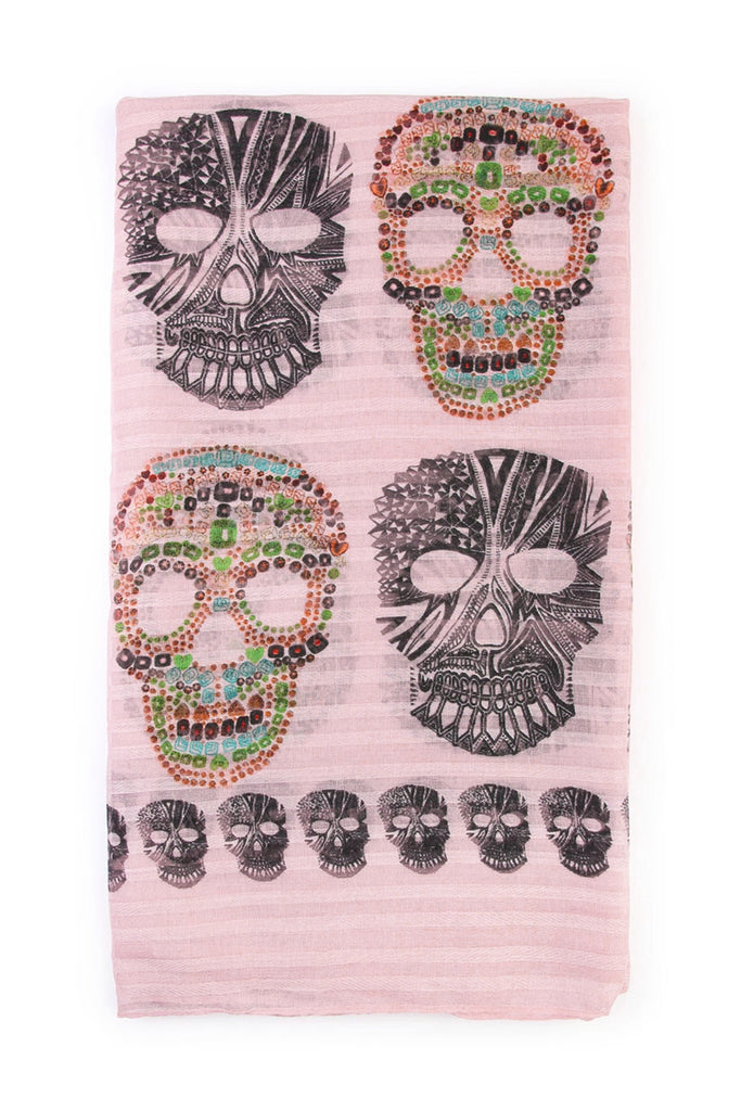 Sugar Skull Oblong Scarf