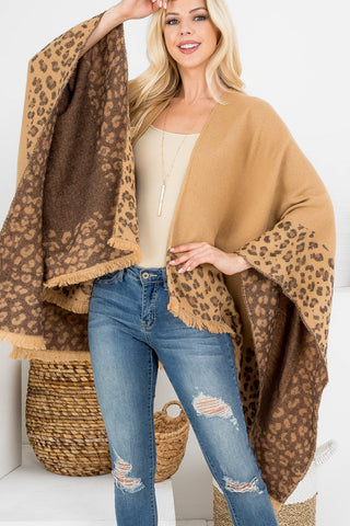 MULTI COLOR LAYED LEOPARD KIMONO