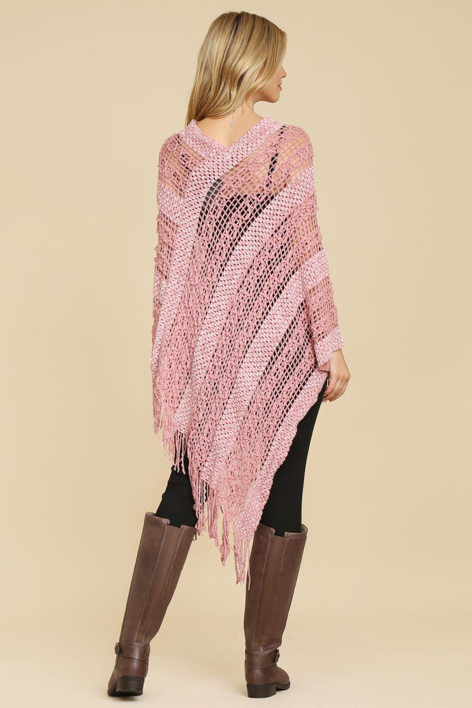 HDF2097 - CROCHET NATIVE PATTERN PONCHO