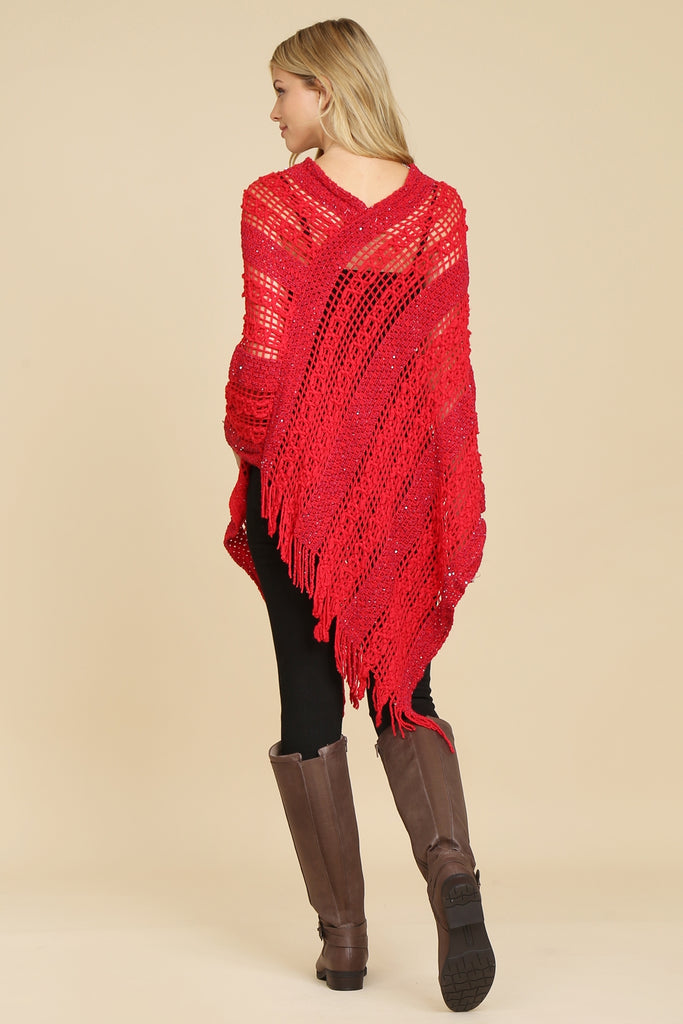 HDF2097 - CROCHET NATIVE PATTERN PONCHO