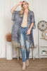 OPEN FRONT LEOPARD TASSEL CARDIGAN