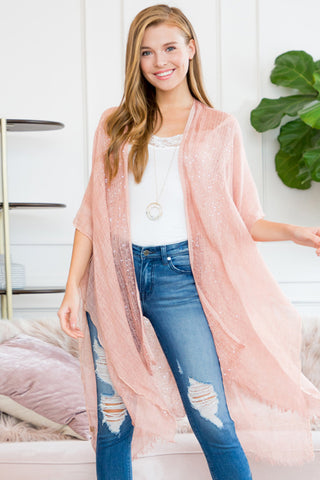 FLOWER PATTERN CROCHET LACE COVER-UP