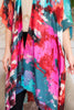 DISTRESSED PAINT STYLE OPEN FRONT KIMONO