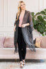 HDF2700 - METALLIC COLORED TASSEL BEACH KIMONO
