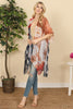 HDF2840 - FADED USA ACCENT OPEN FRONT KIMONO