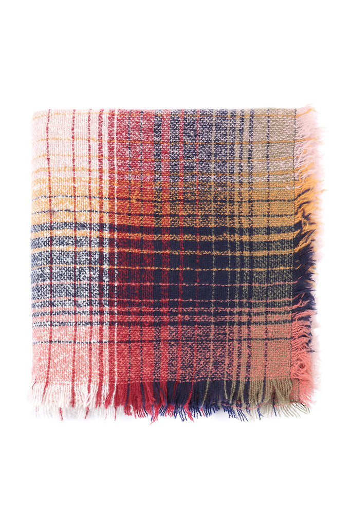 HDF2913 - MULTICOLOR BLANKET FRINGED SCARF