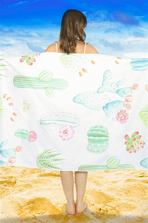 CACTUS PATTERN TOWEL