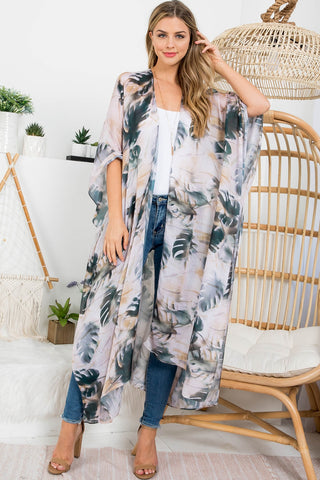 MULTI STRIPED AMERICAN FLAG KIMONO