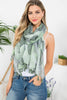 TROPICAL LEAF PRINT WRAP SCARF