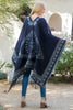 AZTEC BORDER LINE FRINGE KIMONO WRAP