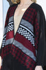 Stripes Pattern Warmer Open Front Kimono