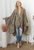 FLOWER GEOMETRIC PRINT OPEN FRONT KIMONO