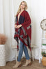 GEOMETRIC SHAPE PRINT WARMER OPEN FRONT KIMONO