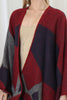 GEOMETRIC SHAPE PRINT WARMER OPEN FRONT KIMONO