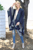 GEOMETRIC SHAPE PRINT WARMER OPEN FRONT KIMONO