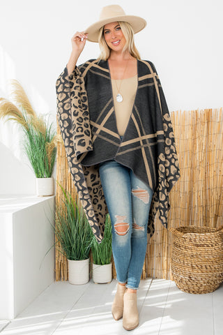 HDF4002 - AZTEC PATTERN KNITTED TERRY CARDIGAN