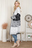 HDF4002 - AZTEC PATTERN KNITTED TERRY CARDIGAN