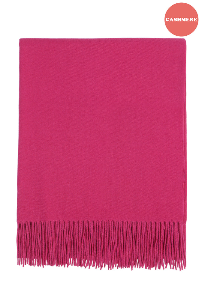 CASHMERE FRINGE WRAP LONG SCARF