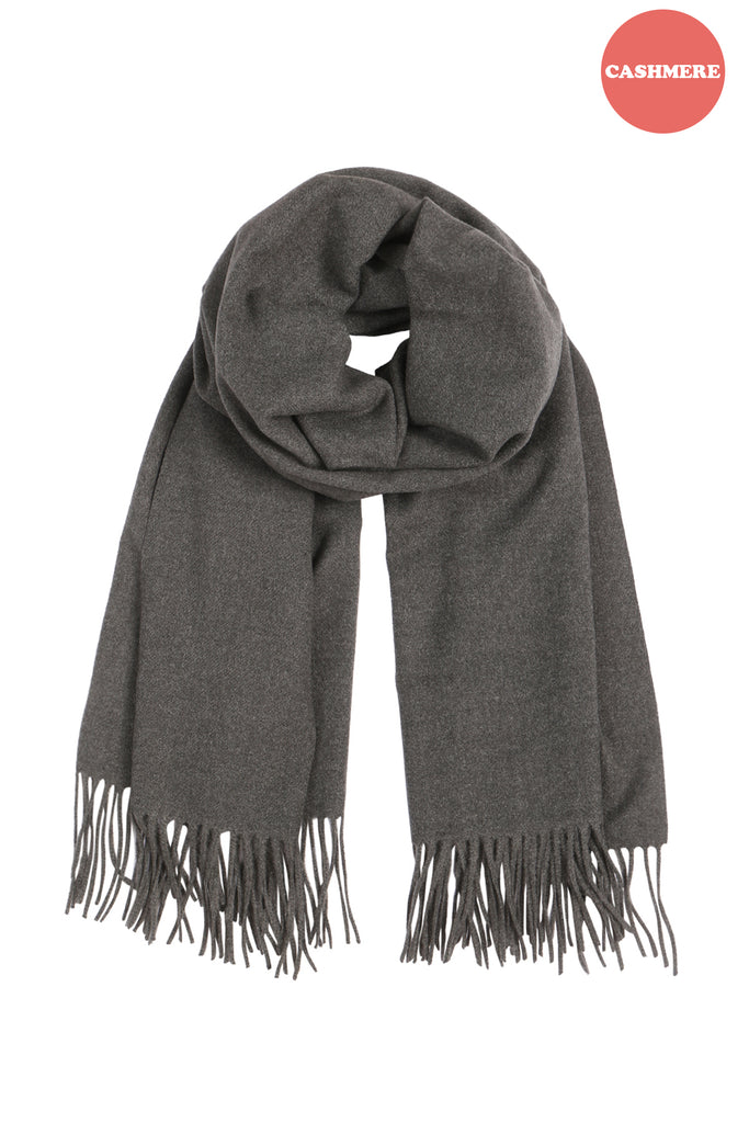 CASHMERE FRINGE WRAP LONG SCARF