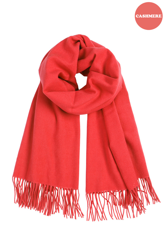 CASHMERE FRINGE WRAP LONG SCARF