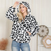 Leopard Print Faux Fur Hoodie Jacket