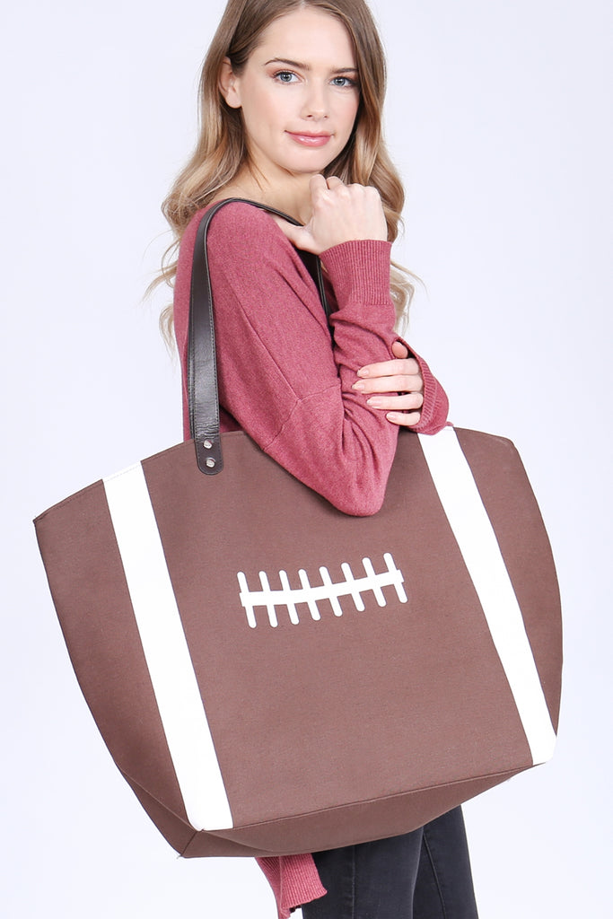 GAMEDAY SPORTS LEATHER TOTE BAG