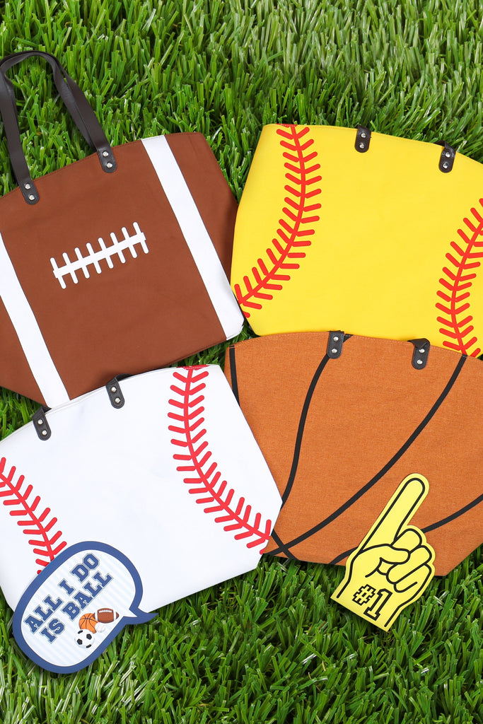 GAMEDAY SPORTS LEATHER TOTE BAG