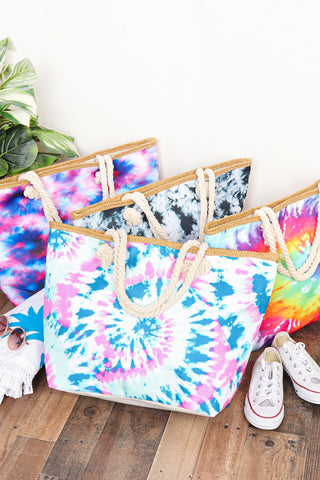 ABSTRACT PRINT SUMMER TOTE BAG