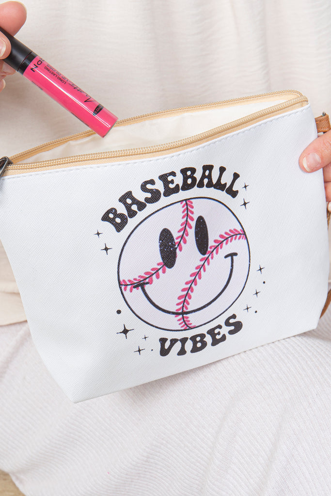 "Baseball Vibes" Cosmetic Bag