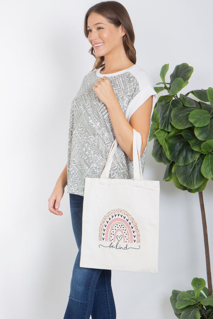 BE KIND PRINT TOTE BAG