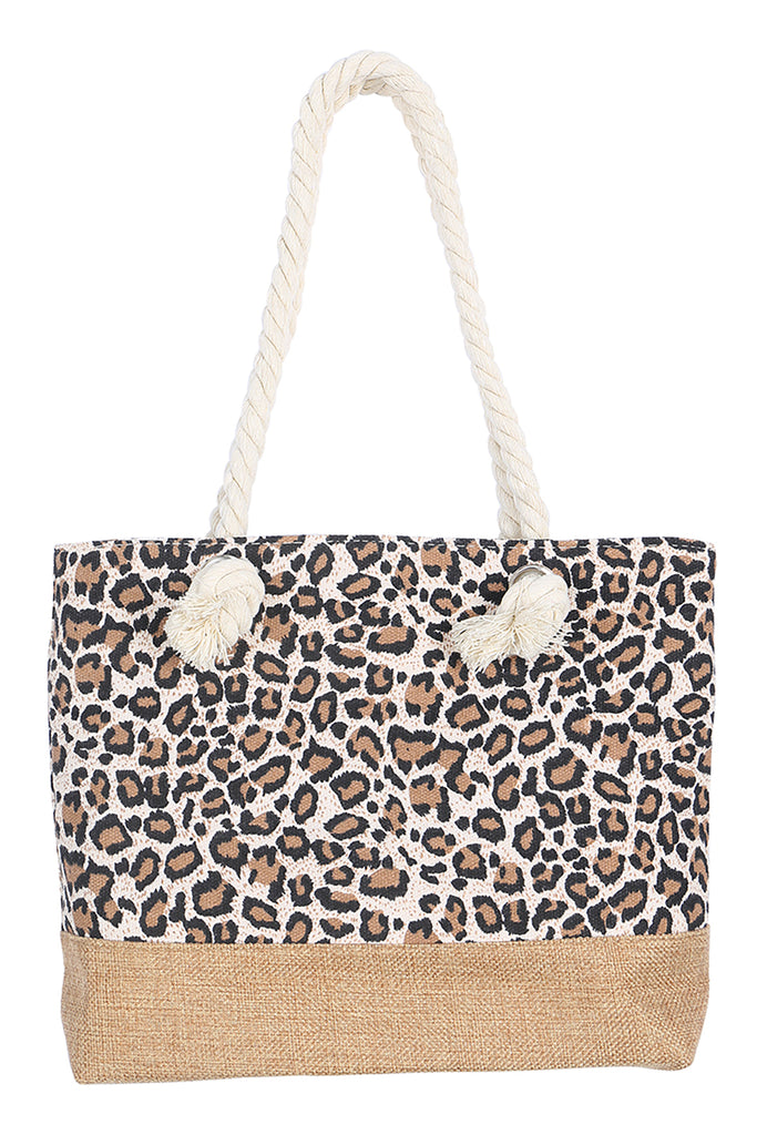 KIDS ANIMAL PRINT CHEETAH SUMMER FASHION TOTE BAG