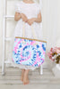 KIDS TIE DYE ROPE HANDLE SUMMER TOTE BAG