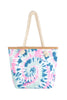 KIDS TIE DYE ROPE HANDLE SUMMER TOTE BAG