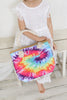 KIDS TIE DYE ROPE HANDLE SUMMER TOTE BAG