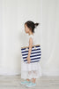 KIDS STRIPED PRINT SUMMER TOTE BAG