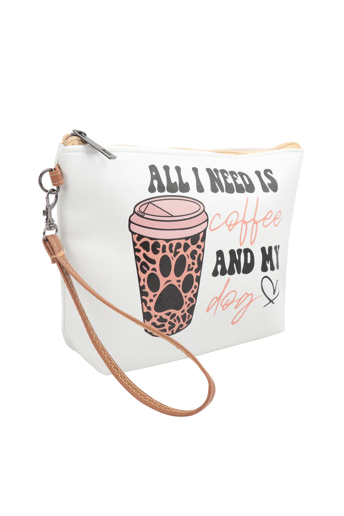 "All I Need Coffee And My Dog" Cosmetic Bag