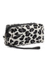 RECTANGULAR LEOPARD PRINT COSMETIC POUCH