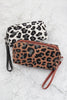 RECTANGULAR LEOPARD PRINT COSMETIC POUCH