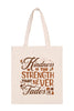 KINDNESS IS THE STRENGTH THAT NEVER FADES MINIMALIST FASHION TOTE BAG