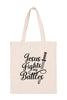 JESUS FIGHTS MY BATTLES MINIMALIST FASHION TOTE BAGS