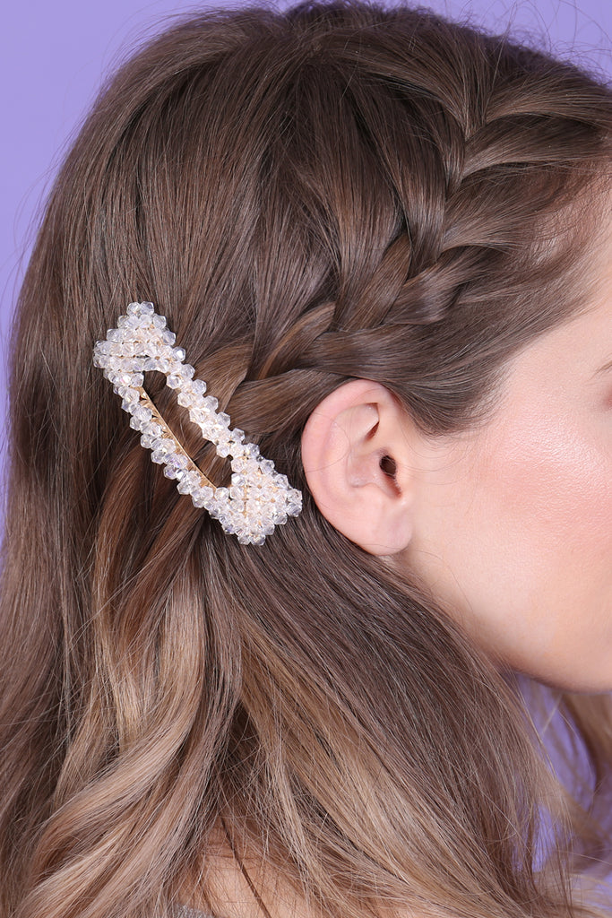 PEARL AND GLASS BEADS HAIR PIN SET