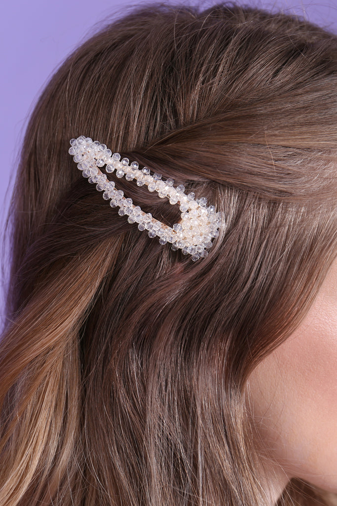 PEARL AND GLASS BEADS HAIR PIN SET