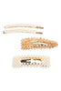 PEARL AND GLASS BEADS HAIR PIN SET