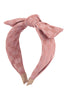 KNOTTED RIBBON CHECKERED PRINT HEADBAND HAIR ACCESSORIES - Riah Fashion