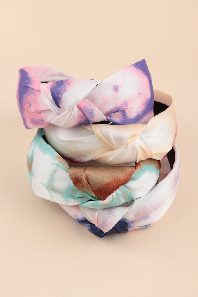 TIE DYE KNOTTED HEADBAND HAIR ACCESSORIES