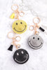 SMILEY RHINESTONE TASSEL KEYCHAIN