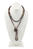 NATURAL STONE HAND KNOTTED LONG NECKLACE
